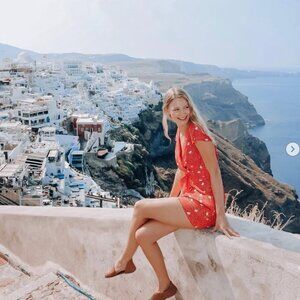 Red Floral Mini Dress
